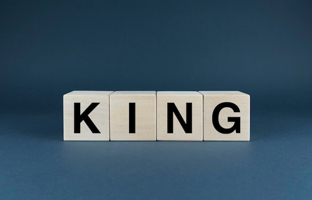 King Cubes form the word King