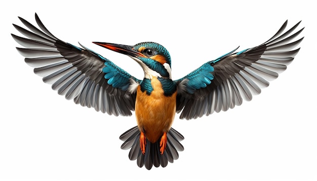 Kingfisher Front View Isolated