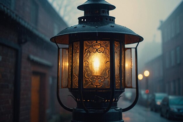 Kino XL Flickering Lantern Light on a Foggy Street