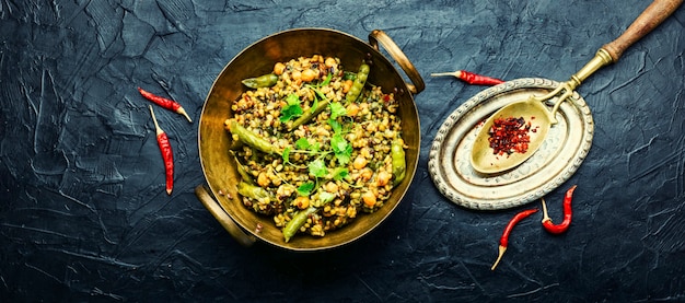 Kitchari, a spicy vegetarian dish