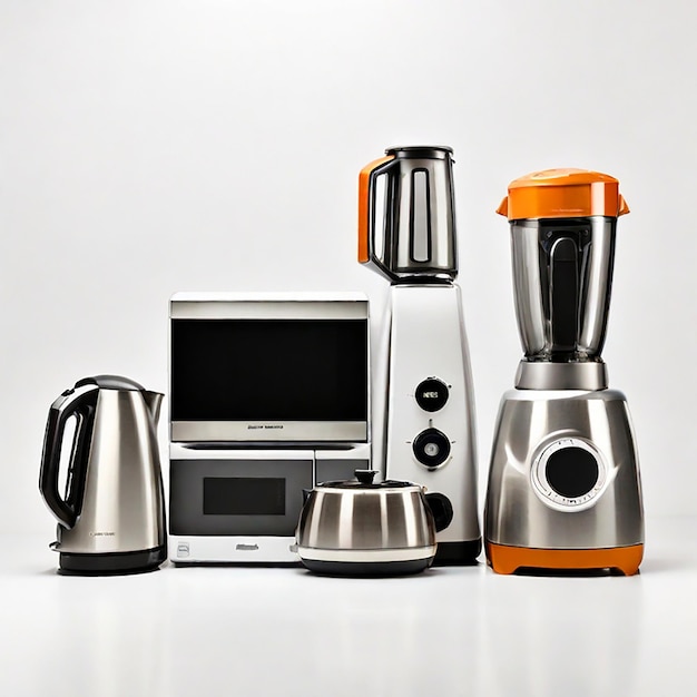 Photo kitchen appliances isolated on a white background