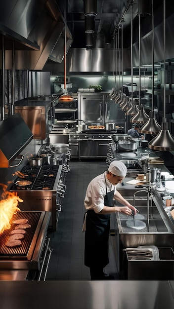 Kitchen appliances in professional kitchen in a restaurant