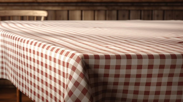 Kitchen background with table cloth Generative AI