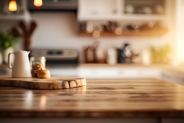 A kitchen counter with a wooden coaster on it