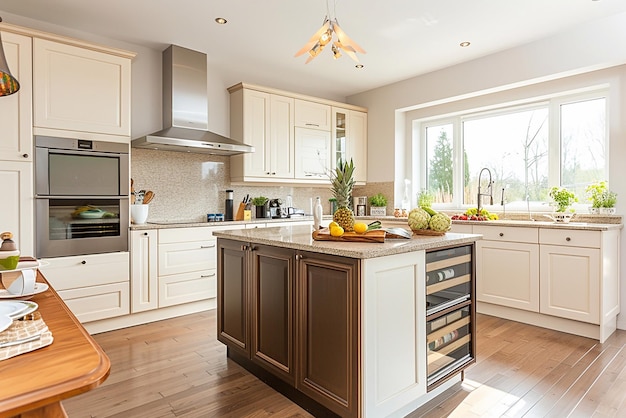 Kitchen interior design mockup