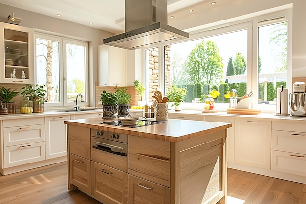 Kitchen interior design mockup