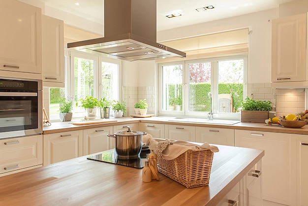 Kitchen interior design mockup