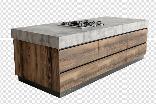 Kitchen Island Isolated in Transparent Background