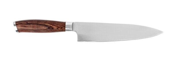 Kitchen knife on white background