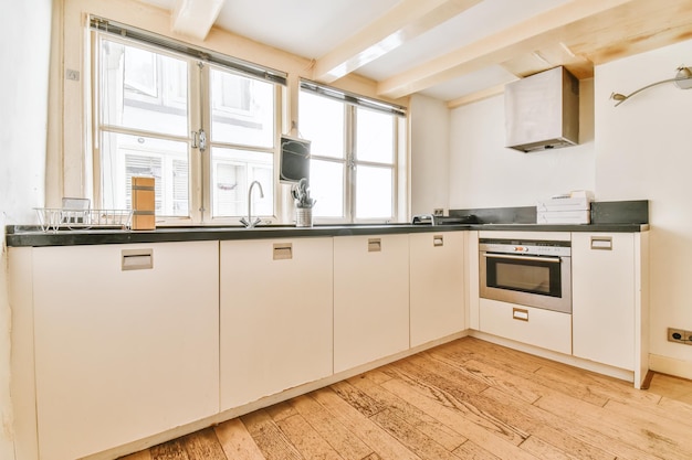 Kitchen in modern apartment