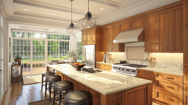 a kitchen with a stove oven and stove