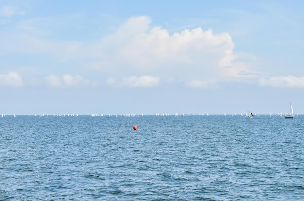 Kitesurfing at the Baltic sea Gdynia Poland Europe