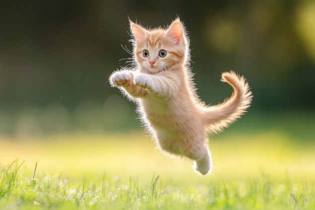 Kitten Bouncing with Joy photo