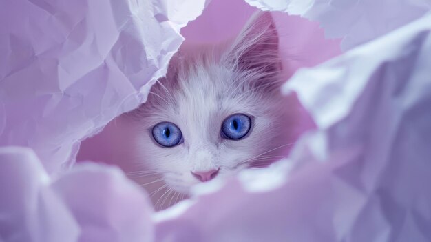 Photo the kitten with blue eyes