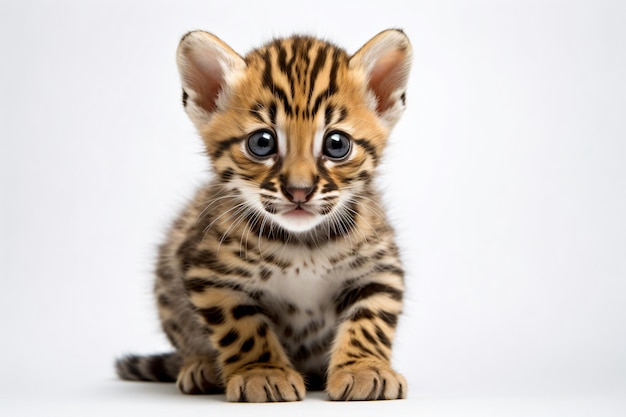 A kitten with white background