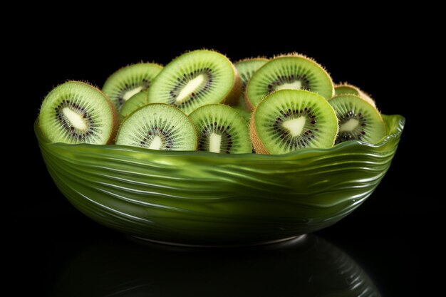 Kiwi artistically arranged in a ceramic bowl natural snack fresh fruit Kiwi image photography