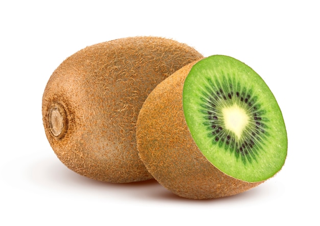 Kiwi fruit isolated on white 