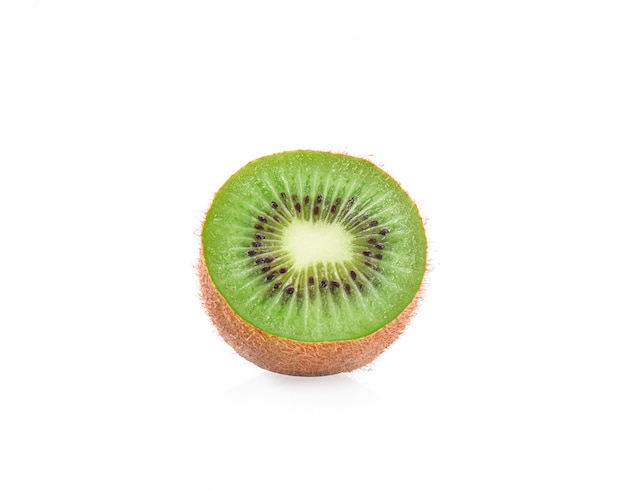 Kiwi on a white