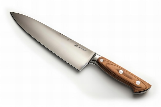 a knife with a wooden handle that sayslon it