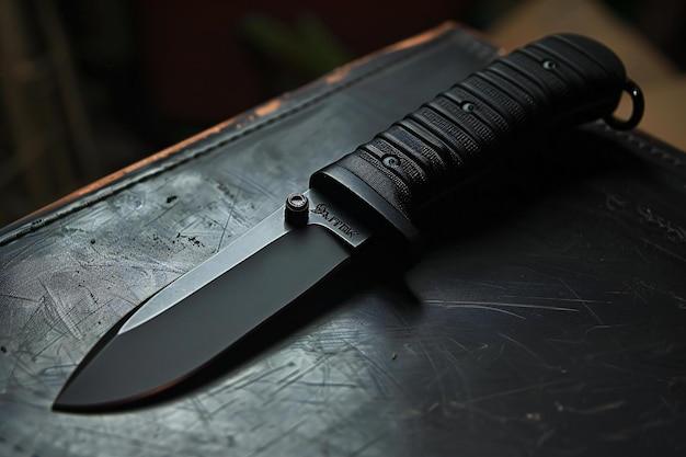 Photo a knife with the word  l  on it