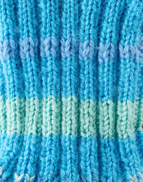 Knitted blue texture