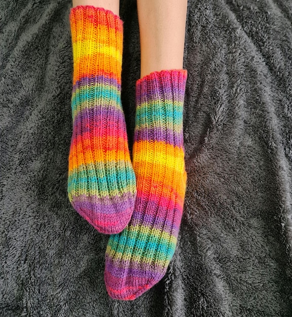 Knitted socks.