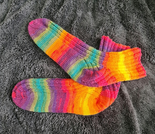 Knitted socks.