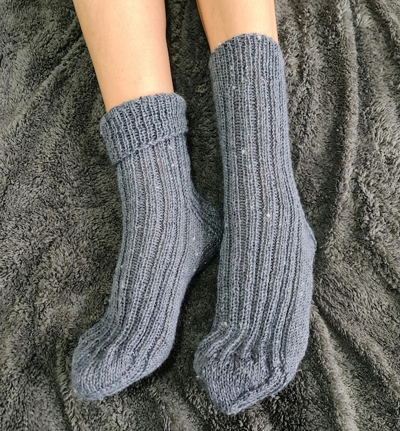 Knitted socks.