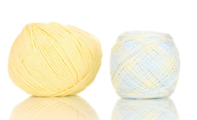 Photo knitting yarn isolated on white