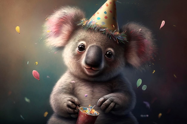 Koala is having a carnival party AI generated Content