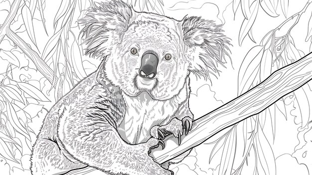 a koala that is sitting on a branch