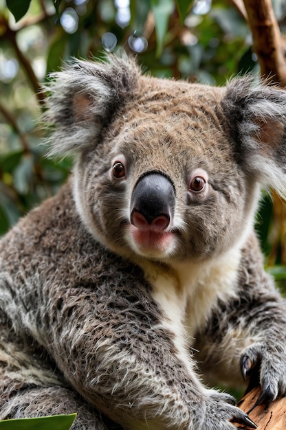 Koala in Tree CloseUp