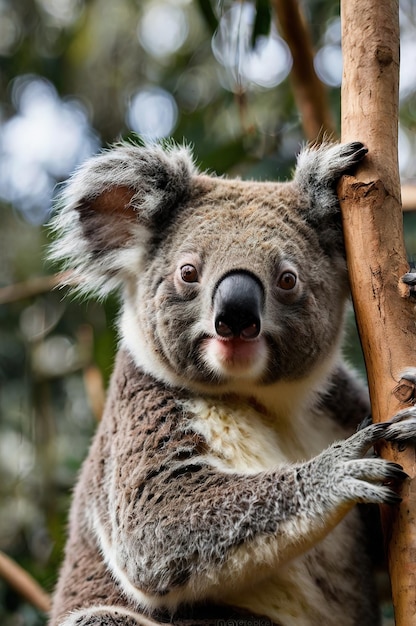 Koala in Tree CloseUp