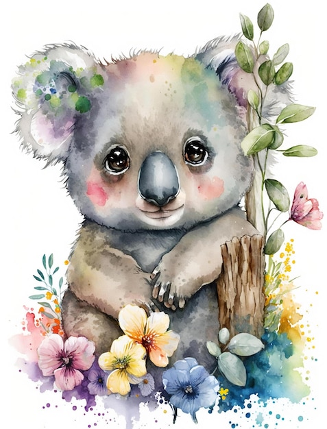 Koala Watercolor Illustration