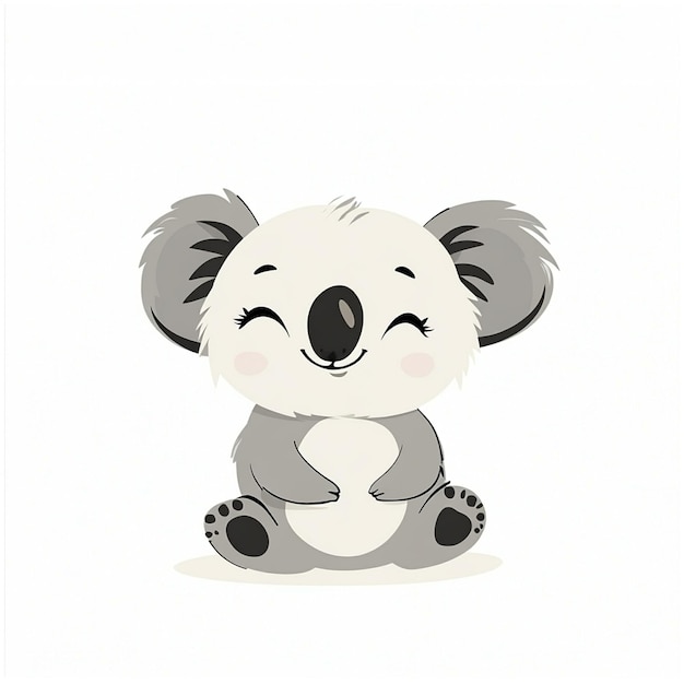 a koala with a white background that says  koala