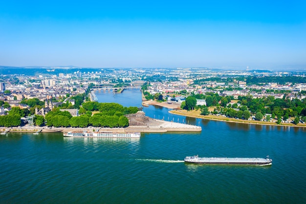 Koblenz city skyline in Germany