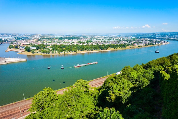 Koblenz city skyline in Germany