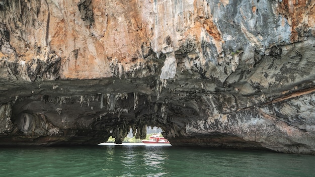 Koh Hong, Tham Lot Cave at Hong Island in Phang-Nga Bay, Thailand.