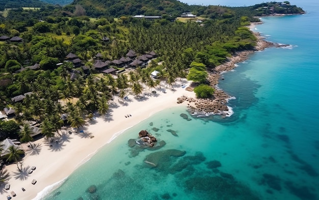 Koh Samui Bliss Aerial View of Beach and Ocean