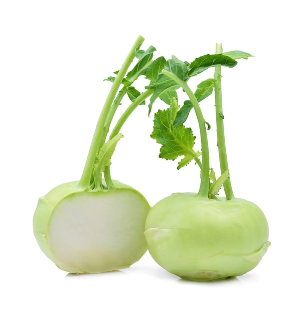 Kohlrabi isolated on white background