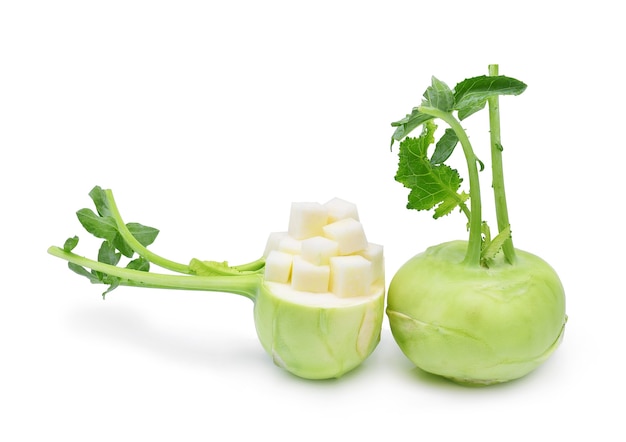 Kohlrabi isolated on white