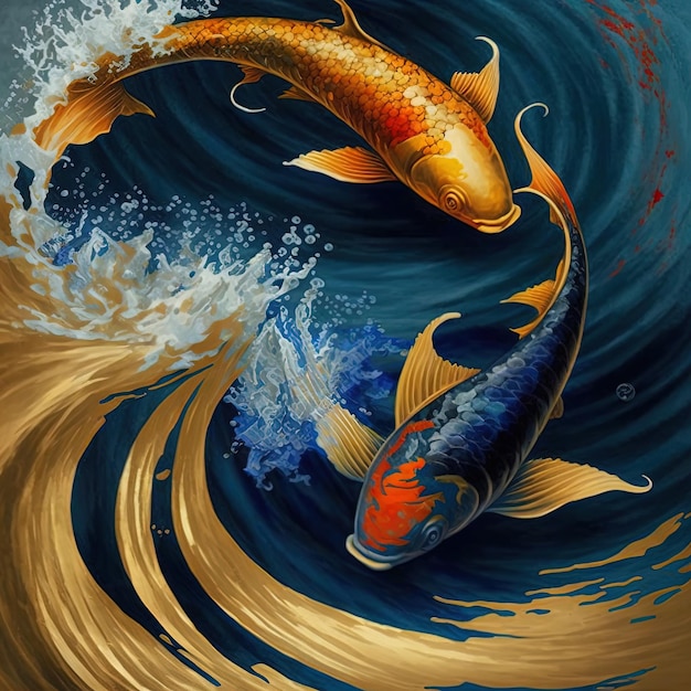 Koi fish, koi, animal, background, golden, carp, colorful