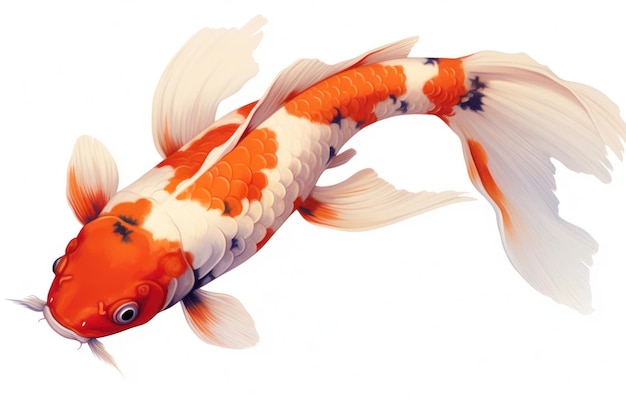 Koi fish koi animal white background