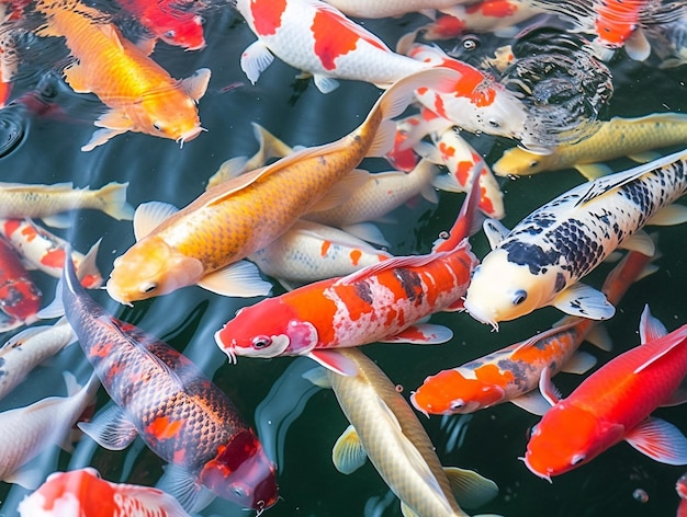 Koi fish in the water