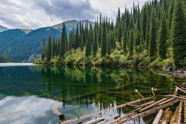 Kolsay lake - mountain lake in Kazakhstan