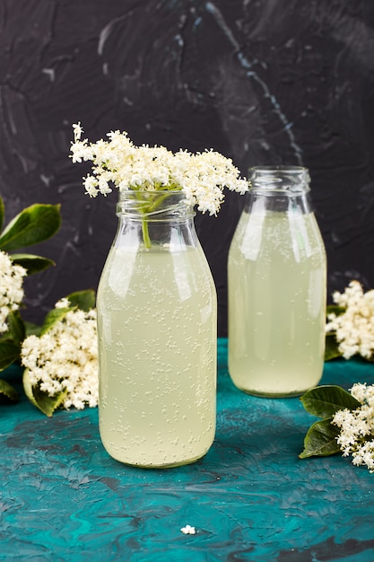 Kombucha tea with elderflower