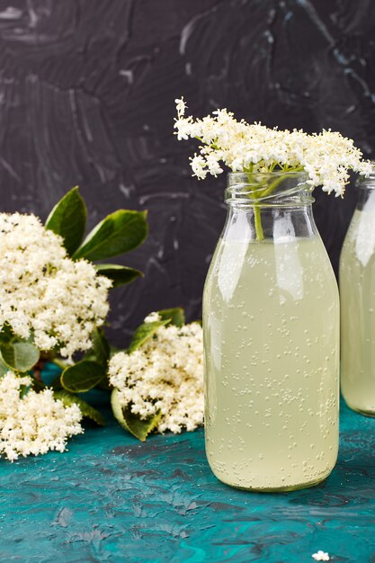 Kombucha tea with elderflower