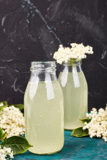 Kombucha tea with elderflower