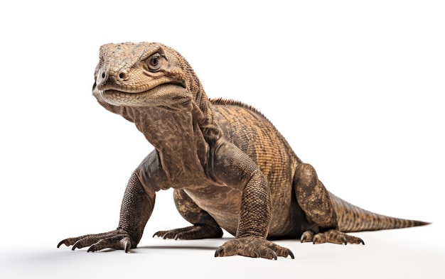 Komodo Dragon Isolated on white background