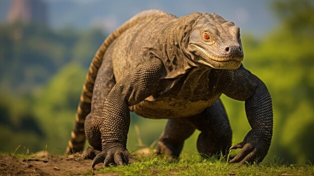 Komodo Dragon in Natural Habitat